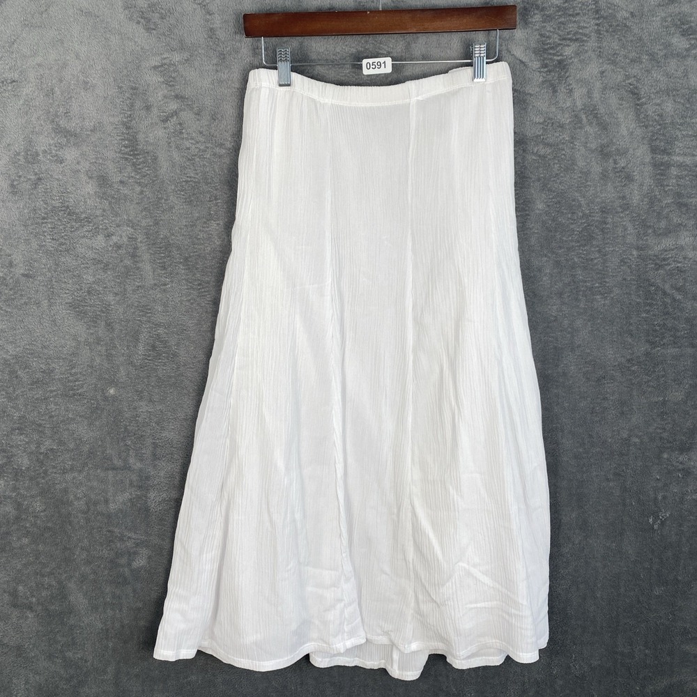 Susan Graver Xl Maxi Skirt White boho, festival, light fairy